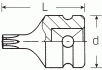 40mm (1 1/2") Rázová nástrčná hlavice TORX T60  40mm