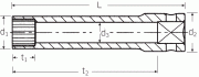 Nástrčná hlavice Splinedrive 1/4"  50,8mm