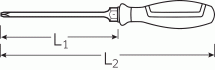 Křížový šroubovák DRALL+ PZ   délka čepele 100mm