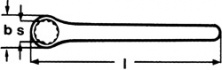 KLÍČ OČKOVÝ 11, 165 mm, DO 1000V